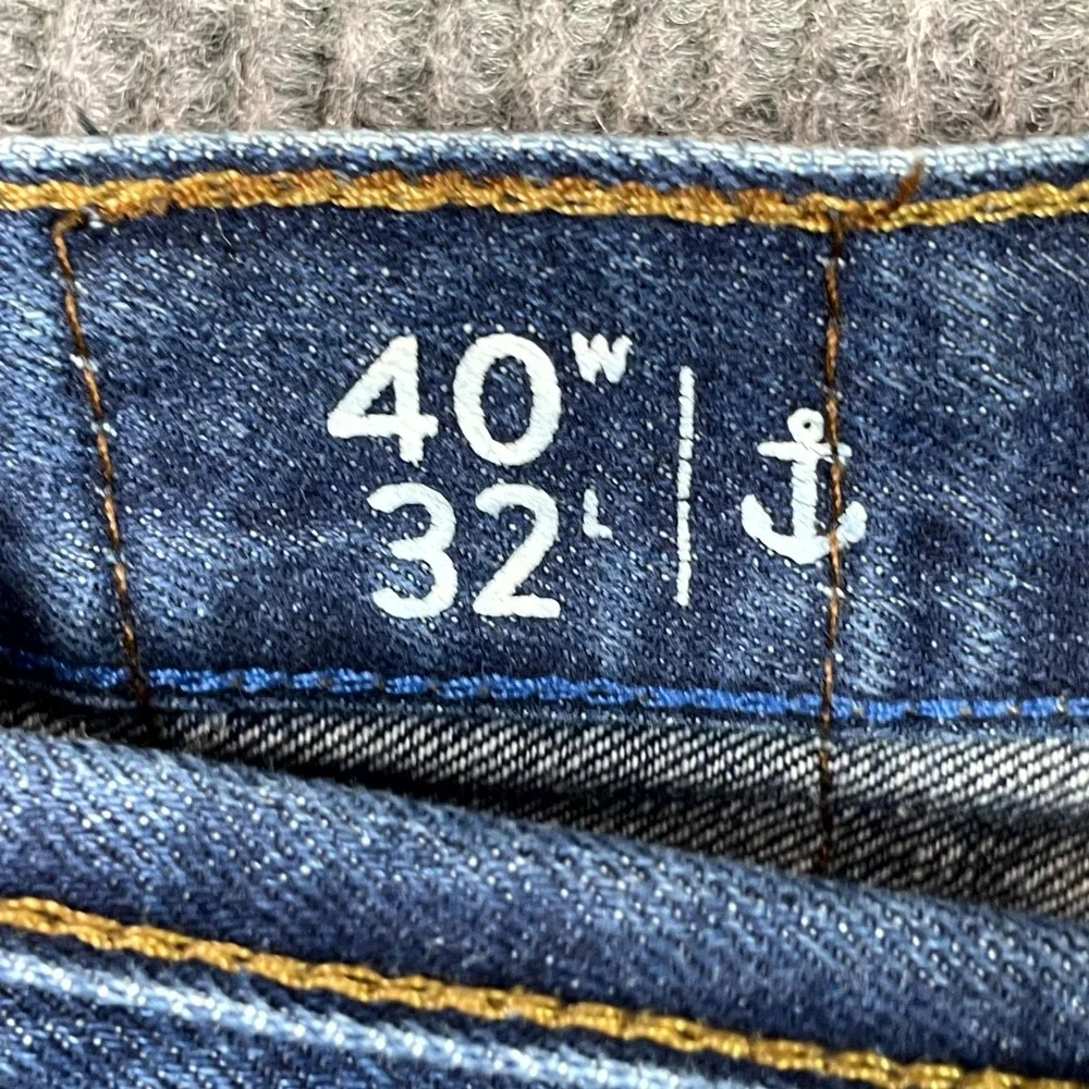 Nautica Relaxed Fit Jeans Men 40x32 Blue Denim 5 Pocket Zip Fly Gorpcore Classic